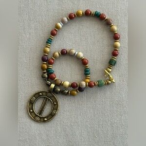 22 inch Colorful Mixed Bead Necklace NWOT